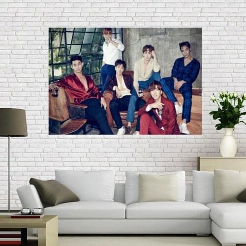 Custom canvas poster KPOP 2PM Art painting Big Size poster cloth fabric wall poster print Silk Fabric Print