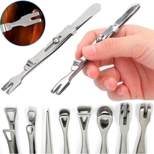 1Pc Professional Needle Body Piercing Holders Tools pecific Piercing Pliers Closing Shape Tweezers with Lock Puncture Piercing