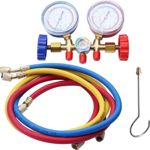 Air Conditioner Pressure Gauge Double Meter Car Home Fixed Inverter Pressure Metering Of Refrigerant Filling