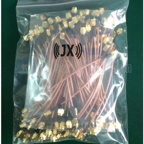 JX Connector 10pcs 10-100cm Cable SMA Male To SMA Male With Nut Bulkhead RF Coax Pigtail Cable RG316 Adapter free shipping