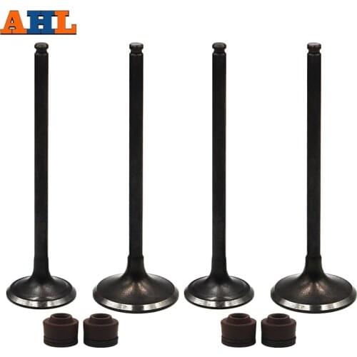 AHL A set 2 pairs Intake & Exhaust Valves with Valve Stem Seals for HONDA AX-1 NX250 1988-1996 XL250 1996 AN250Twincam 2008-2015