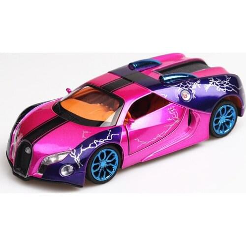 Colorful for Bugatti Veyron Super Sports Car Model 1:32 Sound Light Diecast Racing Pull Back Model Car Boy Toy for Children