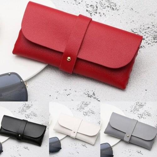 Fashion Hot Sale Portable Glasses Case Magnetic PU Leather Foldable Men Women Glasses Box For Eyeglass Oversized Sunglasses