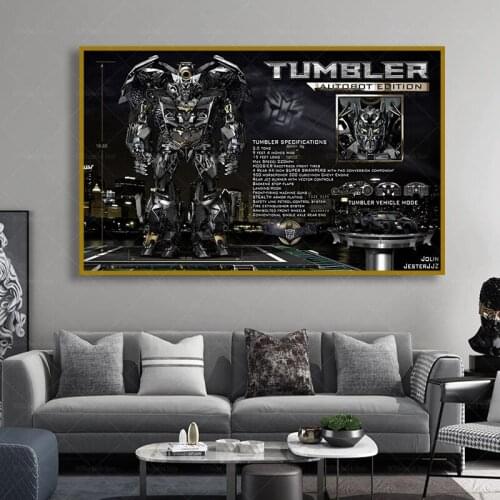 Marvel superhero poster Batman and Transformers fit wall art canvas painting and home living room bedroom decoration painting