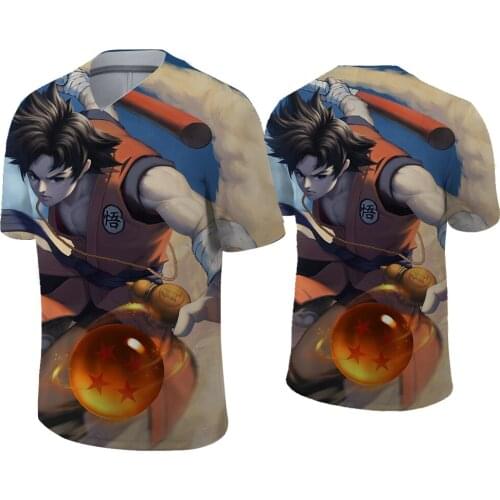 New 3D print T-shirts Casual Anime t-Shirt Summer men breathable shirt Quick street T shirt Fitness novelty t shirts V-neck coat