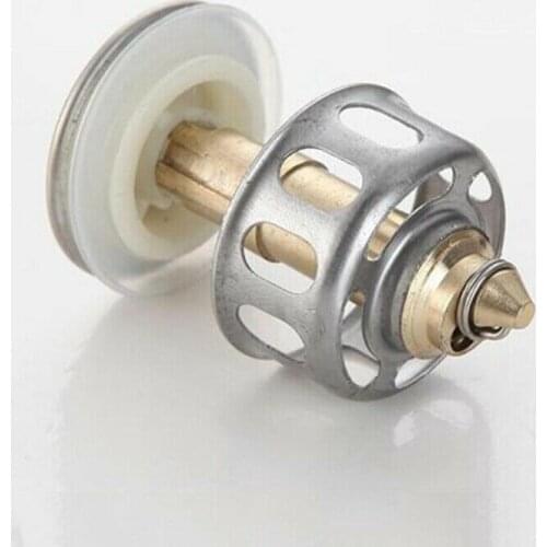 New Universal Wash Basin Bounce Drain Filter Bathroom Sink Drain Plug Washbasin Stainless Steel Sink Bathroom Accessories