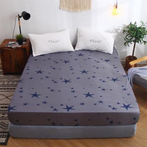Bedclothes Fitted Sheet On Elastic Band Mattress Cover With Band Printed BedSheet Hot Selling Bed Linen Twin/Queen/King Bedcover