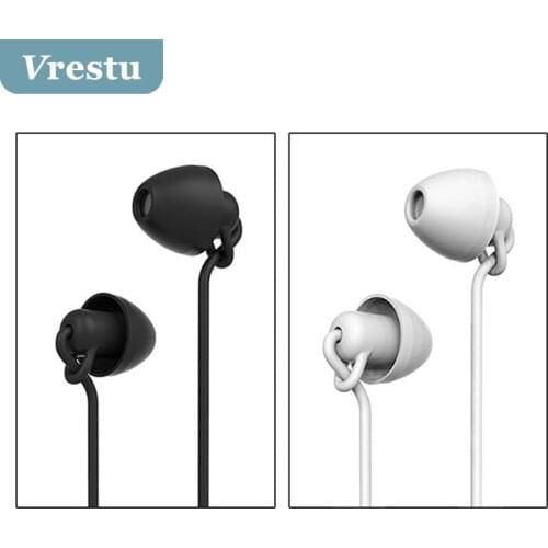 Sleeping Soft Wired Earphones In Ear Earbuds Bedroom Headset With Mic Earphone for iPhone Xiaomi Samsung Oneplus Buds 3.5mm Hifi