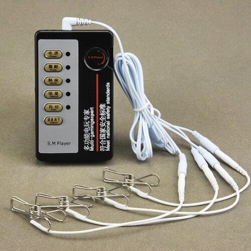 Unisex Bdsm Sex Toys Electric Shock Nipple Clamps Electro Shock Nipple Clips Electrical Stimulation Clitoris Clip Sex Products