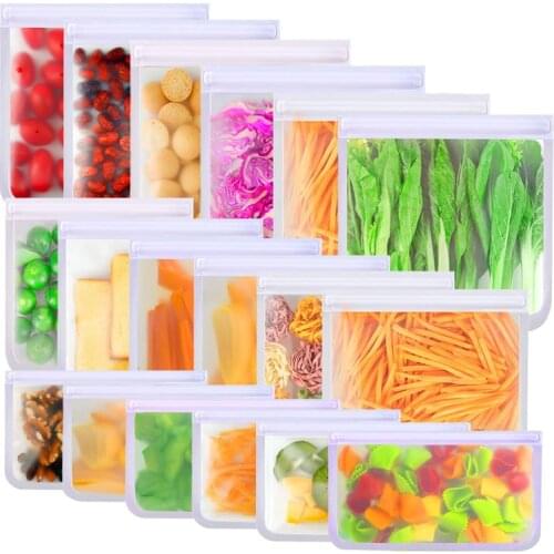Silicone Food Storage Containers Leakproof Storage Bag Reusable Stand Up Zip Shut Bag Cup Fresh Bag Food Storage Bag Fresh Wrap