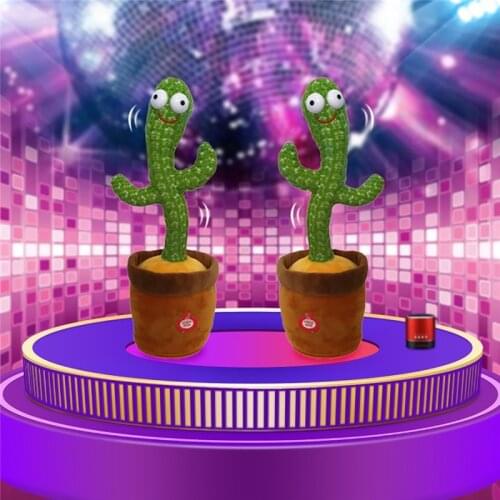 Dancing cactus talking cactus Stuffed Plush Toy Electronic toy with song plush cactus potted toy Early Education Toy For kids