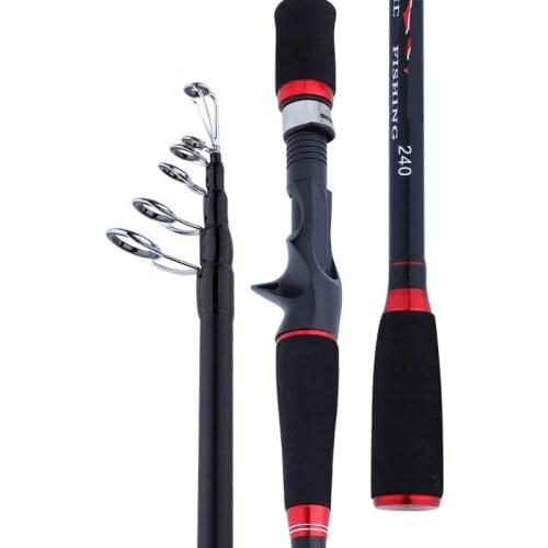 Telescopic Spinning Fishing Rods Carbon Casting Lure Fishing Rod Sea 2.7M 2.4M 2.1M 1.8M Portable Distance Throwing Fishing Pole