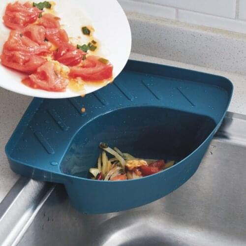 Suction Cup Sink Corner Drain Basket Shelf Multifunction Sink Drain Rack Sponge Holder Home Organizer Cocina Kitchen Accessories
