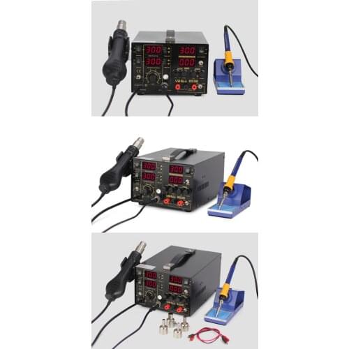 YIHUA 853D 5A Hot Air Gun Rework Station 5A DC Power Supply Functions Rework Soldering Iron Station MACHINE Free Shipping 3 in 1