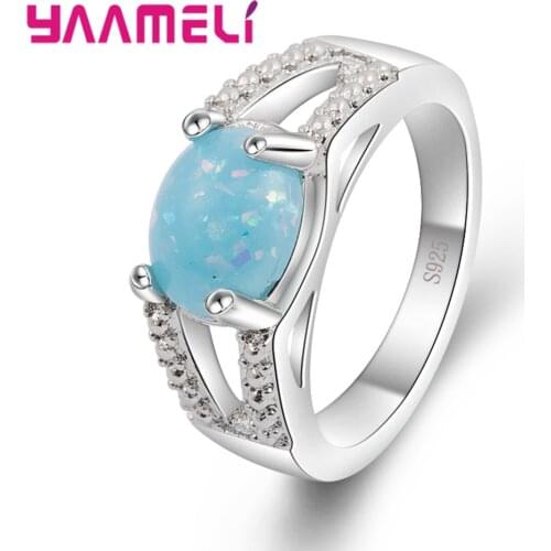 Fashion Genuine Natural Fire Opal Ring Solid 925 Sterling Silver For Women Colour Gem Stone Rings Fine Jewelry For Lady