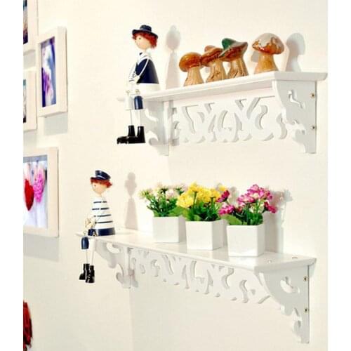 1pc/lot White Wall Hanging Shelf Goods Convenient Rack Storage Holder Home Bedroom Decoration Ledge Home Decor S/M/L