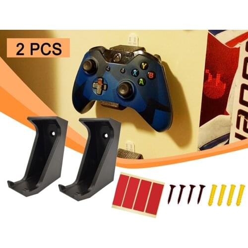 2pcs Wall Mount Stand Holder Bracket For PS4 Xbox One Controller Gamepad Game Accessories Send Screw Sticker Best Quality