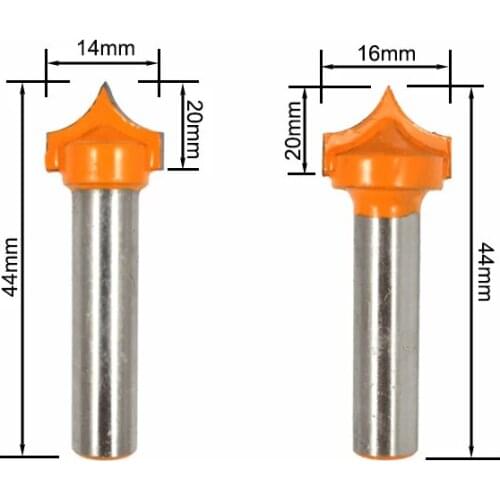 4pcs 8mm Shank Solid Carbide Round Point Cut Round Nose Bits Shaker Cutters Tools Woodworking Milling Cutter for Wood MC02044
