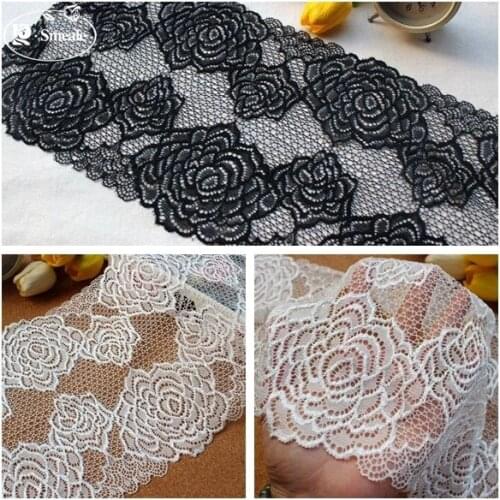 5yards/lot DIY Handmade Decoration Wide Elastic Stretch Lace Trimmings wedding dress skirt lace RS1885