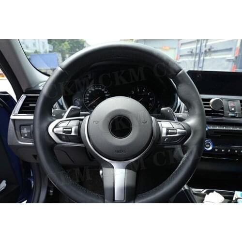 ABS material Interior Steering Wheel Key border Trim Frames Stickers for BMW M3 M4 M5 F20 F22 F30 F32 F10 F06 F15 F16 M-Sport