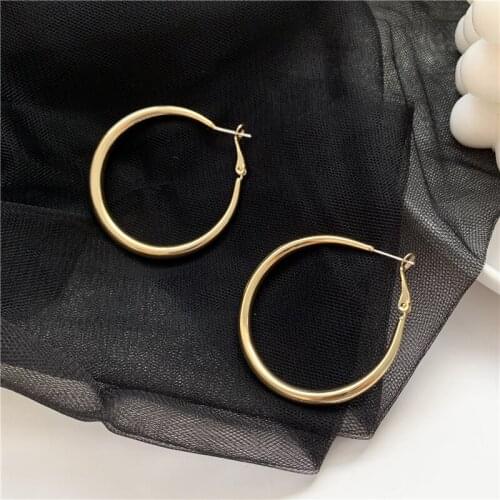 Big Hoop Earring for Women punk Jewelry Gold Color Fashion Jewelry Bijoux Accessory Birthday gift