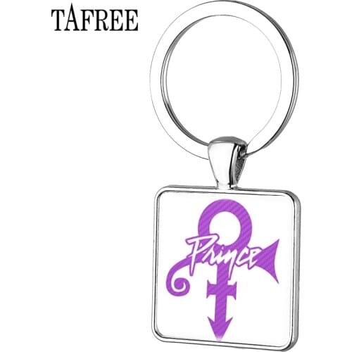 TAFREE Rogers Nelson Keychains New Fashion RIP Memorial Symbol Love Logo Steampunk Keyring Famous Singer Jewlry Gift PR07