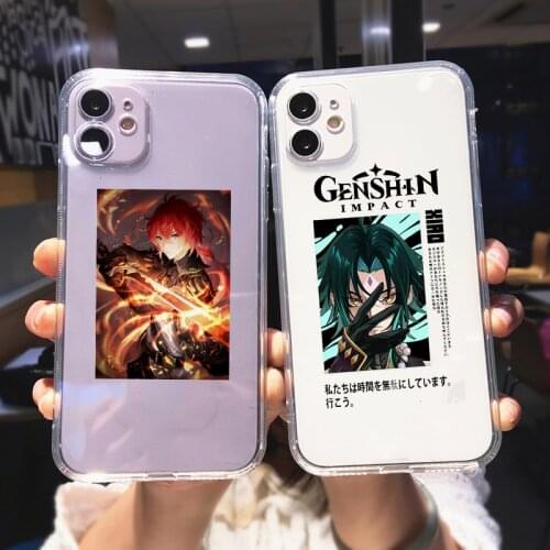 New Phone Case for IPhone 12 X XS MAX 6 6s 7 7plus 8 8Plus SE 2020 XR 11 11pro Max Genshin Impact Cover Clear Shell Funda Coque