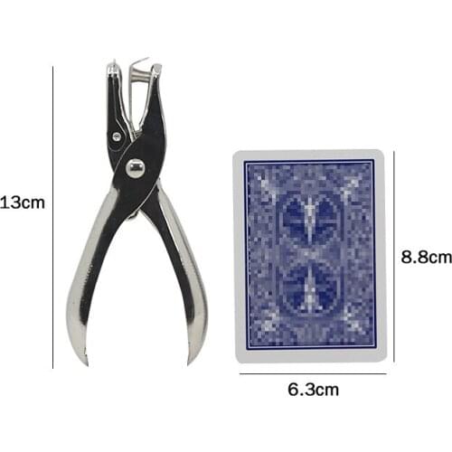 Hole Punch Card/Moving Hole Card Hollow Transfer Magic Trick With Punch Move+Hole Punch/Magic Tricks/Magic Props/Magician Toys