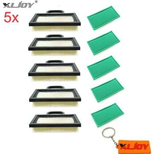 XLJOY 5x Air Filter Set For Briggs & Stratton 405700-407700 for 18 thru 22 HP Intek V-twin engines John Deere D140 and Z425