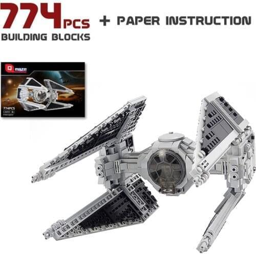 774PCS Bricks Interceptor Space of Wars High-Tech DIY Model Building Block Set Toys For Kids Educational Boys Birthday Gifts