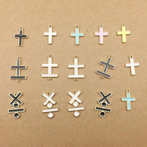 10pcs Korean enamel charms accessories addition and subtraction mathematical symbols Necklace pendant handmade DIY material