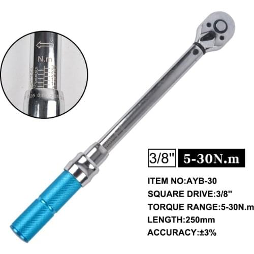 30N.m 3/8 Inch Square Drive Preset Adjustable Torque Wrench