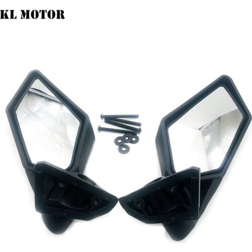A Pair Left & Right UTV Side View Mirrors Rearview Mirror Adjustable for Can Am Maverick X3 & MAX SSP Racing 715002898 QUAD