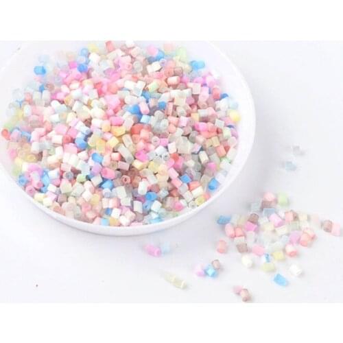 600pcs/10G/Bag 2mm Matte Czech Glass Seed Beads Frosted Seedbeads Tube DIY Bracelet Necklace Jewelry Making Dress Accessories