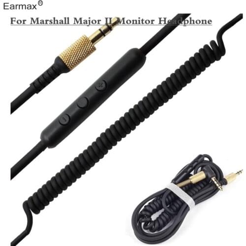 Earmax For Major 2 Major II Monitor Voice Control Headset Cable fone de ouvido Headphone Drive-by-wire Headset Cable