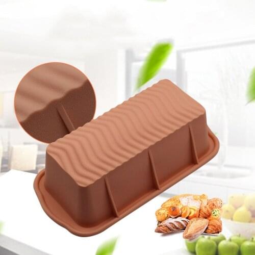 New Silicone Cake Mold 7 Colors Bread Baking Tools Non-stick Silicone Rectangular Toast Pastry Dessert Mold