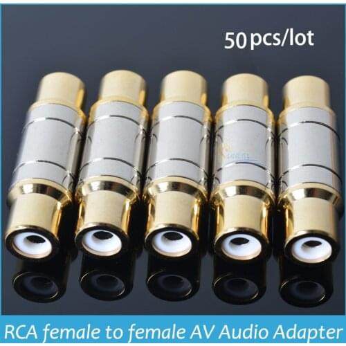 RCA Female To Female AV TV Audio Video Straight Head Adapter 50pcs/lot