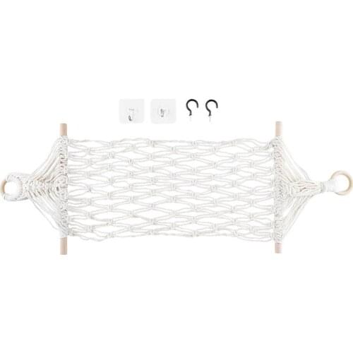 Hanging Fruit Hammock Under Cabinet Handwoven Cotton Kitchen Hammock Basket Multifunctional Fruit Storage Weaves Net