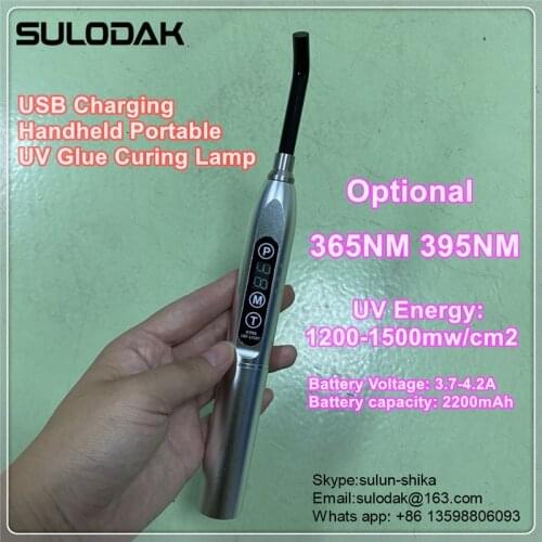 Mini Portable USB Charging Handheld UV Glue Curing Lamp UVLED 365nm 395nm Blue Violet Light UV Cured Machine Point Light Source