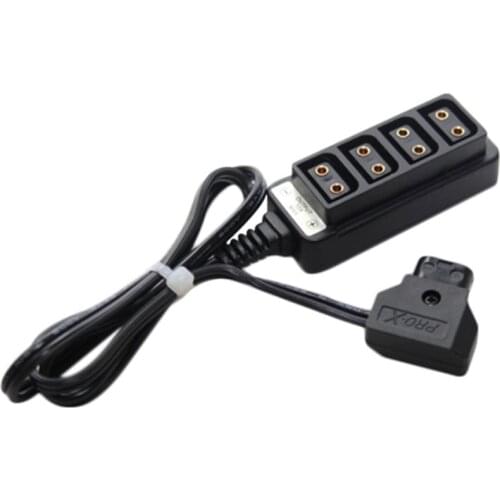 D-Tap Male to 4-Port P-Tap Female Camera Power Supply Distributor DTAP Fourway Splitter