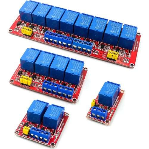 Relay module 1 2 4 8 Channel 5V Relay Module Board Shield with Optocoupler Support High and Low Level Trigger