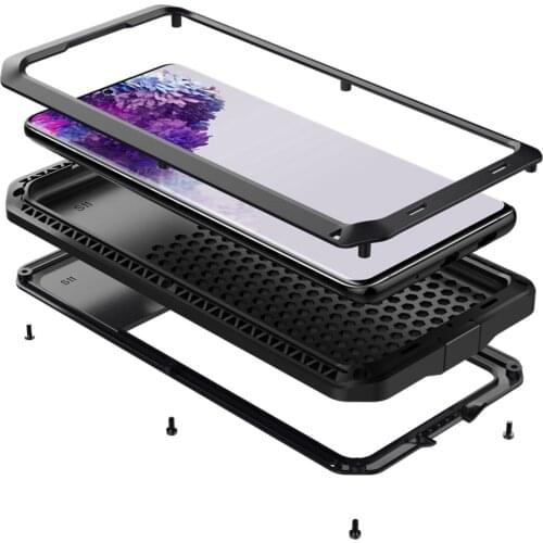 Luxury Armor Shockproof Protection Case for Samsung Galaxy S21 Note 20 S20 Ultra 10 Pro 9 5 8 S8 S9 S10 Plus S10e Metal Cover