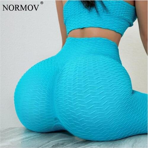 NORMOV Push Up Sport Leggings Women Running Anti Cellulite Leggings Gym Workout Fitness Elasticity High Waist Leggins Women