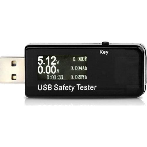 USB Safety Tester,USB Digital Power Meter Tester Multimeter Current and Voltage Monitor DC 5.1A 30V Amp Voltage Power Meter, Tes