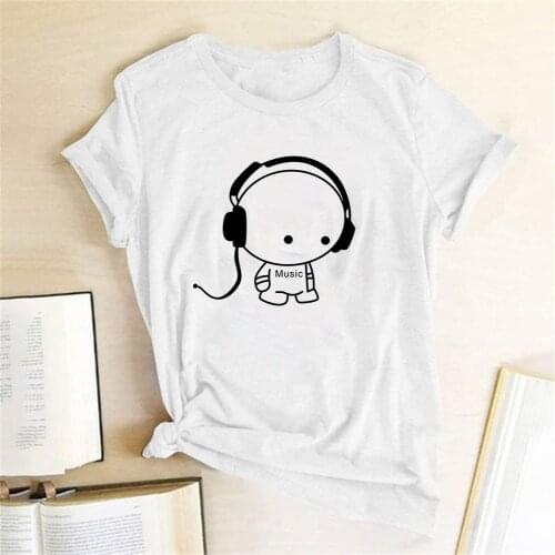 Women Music T Shirt Novelty Funny Short Sleeve Children Summer Tshirt Fashion Cartoon Tops for Girls&boys 2020 Woman Clothes