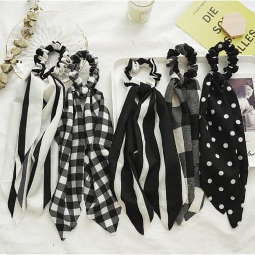 Womens Hair Scarf Scrunchies Ponytail Holder Head Bows Elastic Hair Ties Ring FASHION