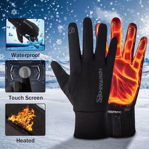 Winter Antiskid Windproof Women Glove Outdoor Sport Fishing Cycling Touch Screen Waterproof Thermal Motorcycle Ski Men Gloves