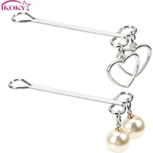 1 Pair Heart Shape Nipple Clamps Sex Toy for Women Couples Pearl Shape Adult Games Adult Products