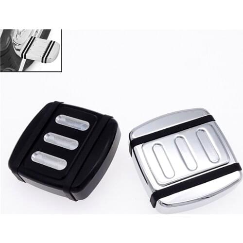 1 Pcs Motorcycle Footrest Moto Black/Silver CNC Aluminum Small Brake Pedal Pad Cover For Harley Dyna Fat Bob FXDF FXDL1993-2020