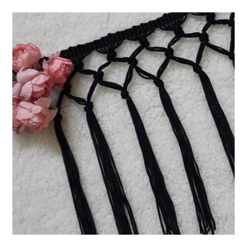 3Yards/Lot DIY Rayon Lace Tassel Fringe Ethnic Lace Trim 20CM Long Sewing Latin Dress National Stage Garment Curtain Decorative